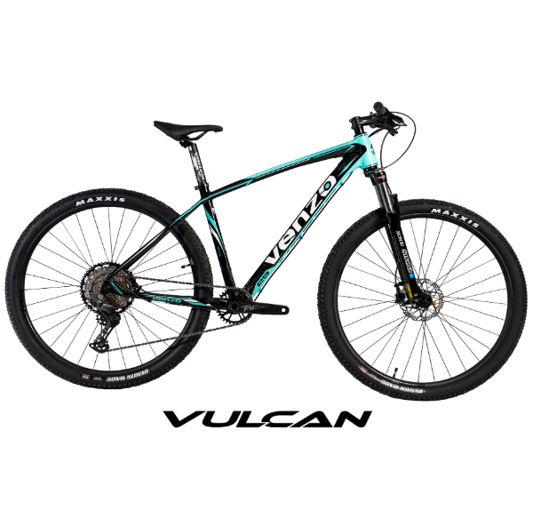 Bicicleta Venzo Vulcan  Rodado 29 - 1x12 Shimano Deore 18 Negro-Teal