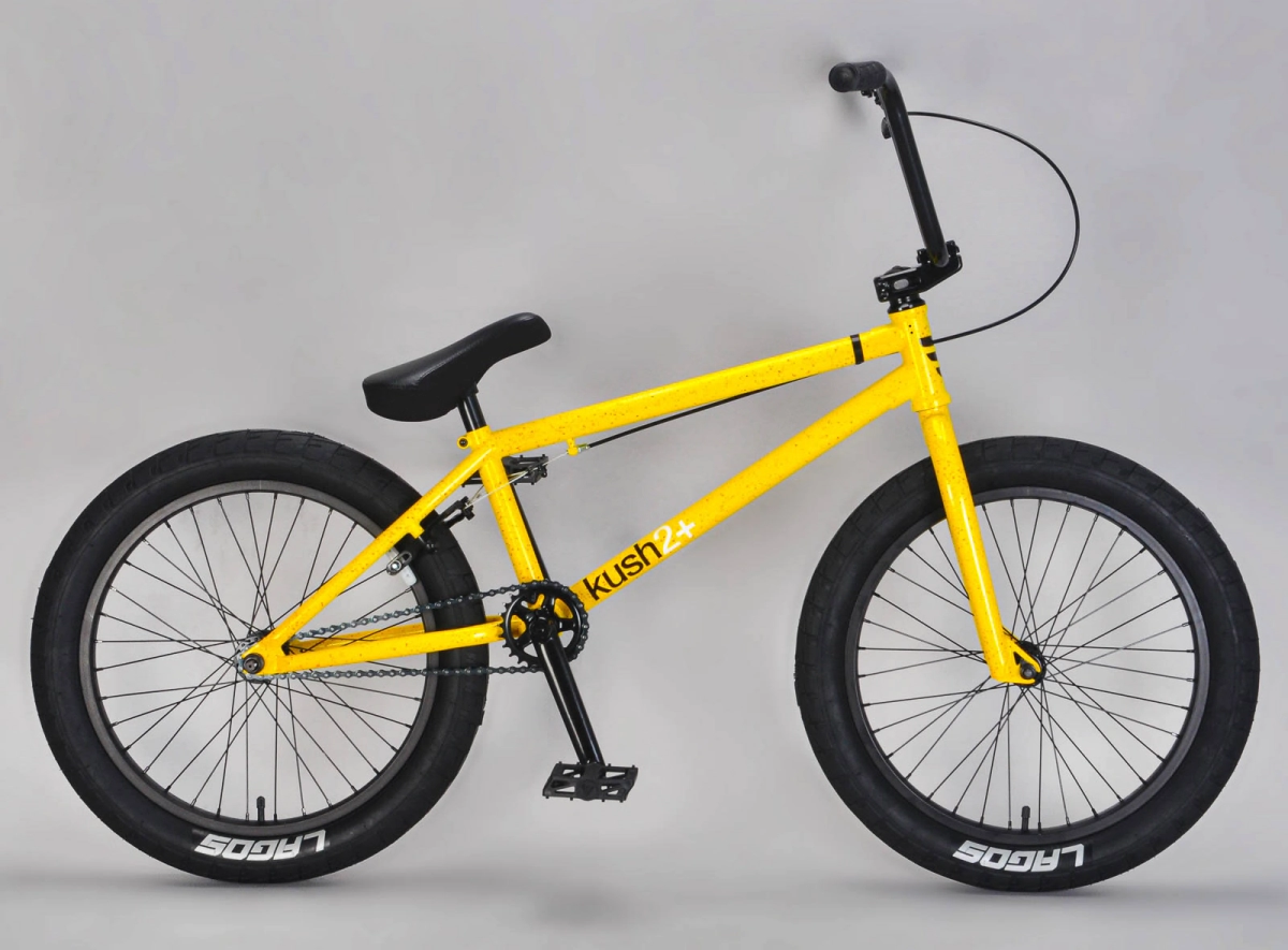 Bicicleta BMX Mafiabike Kush 2 Rodado 20 Aluminio  Amarillo-Nego