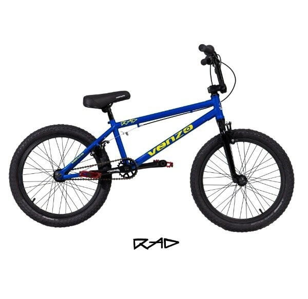 Bicicleta BMX Venzo RAD Rodado 20  Azul-Amarillo