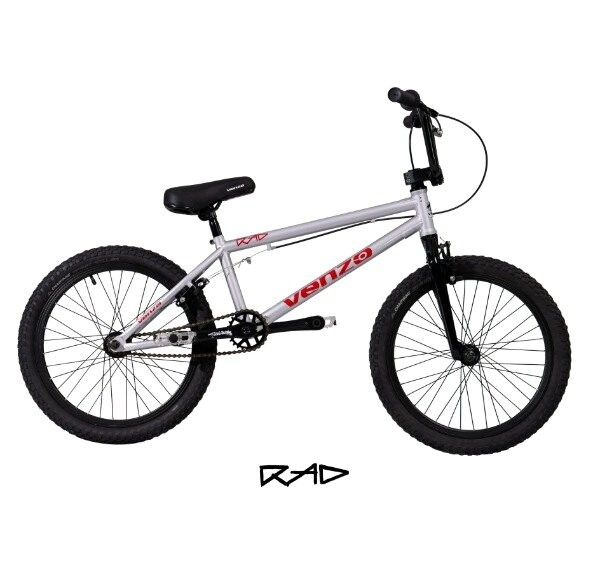 Bicicleta BMX Venzo RAD Rodado 20  Gris-Rojo