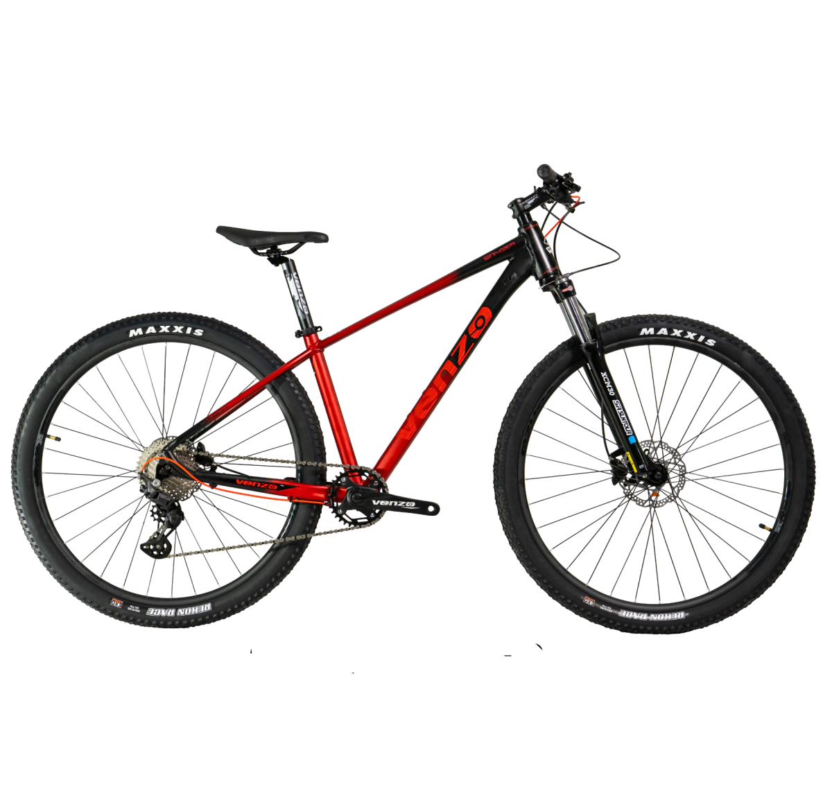 Bicicleta Venzo Stinger Rodado 29 - 1x10 Shimano Deore 18 Negro-Rojo