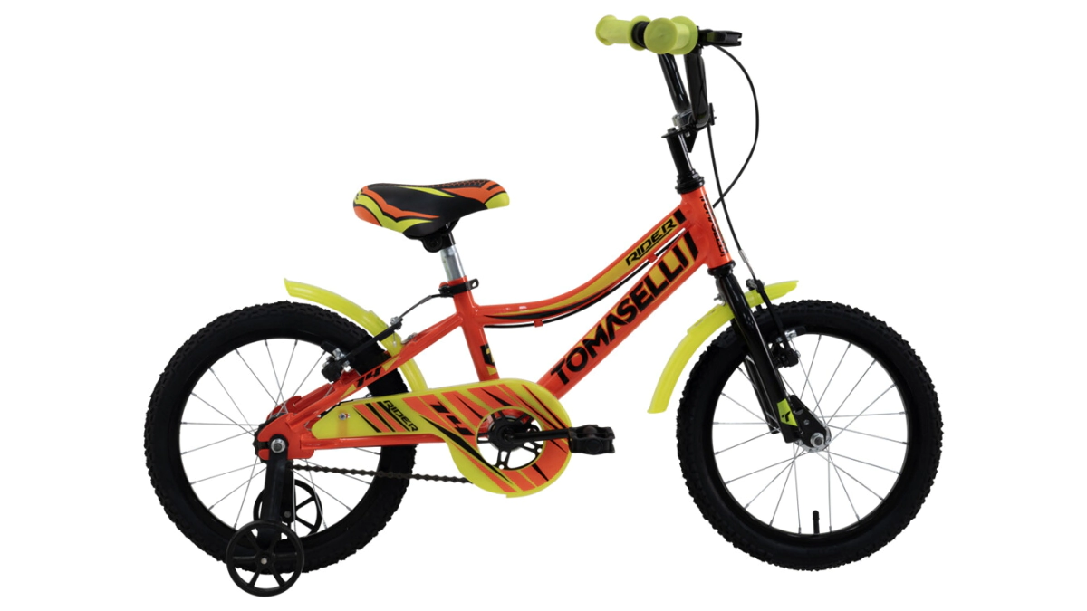 Bicicleta Tomaselli Rider Rodado 14 Unisex  Naranja-Amarillo