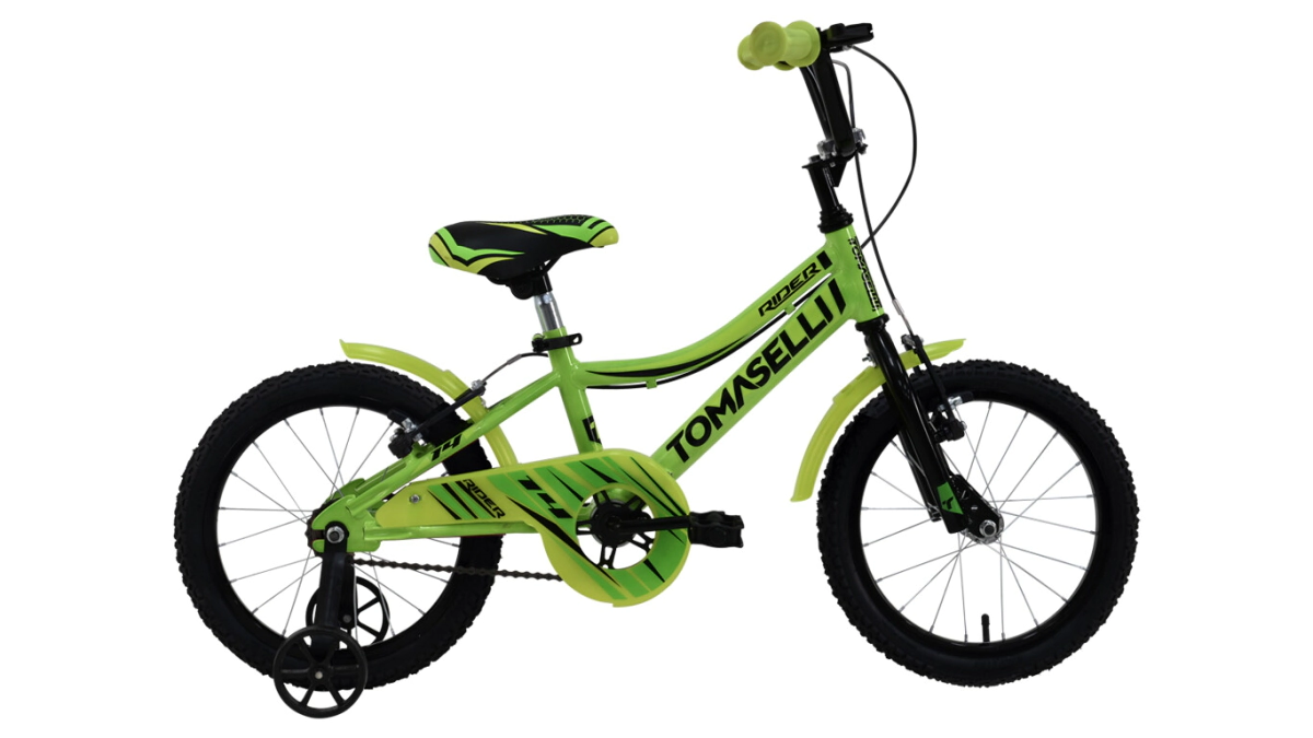 Bicicleta Tomaselli Rider Rodado 14 Unisex  Verde