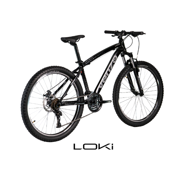 Bicicleta Venzo Loki Hid Rodado 29 - 21V Shimano Disc Hid 18 Negro-Gris-Negro