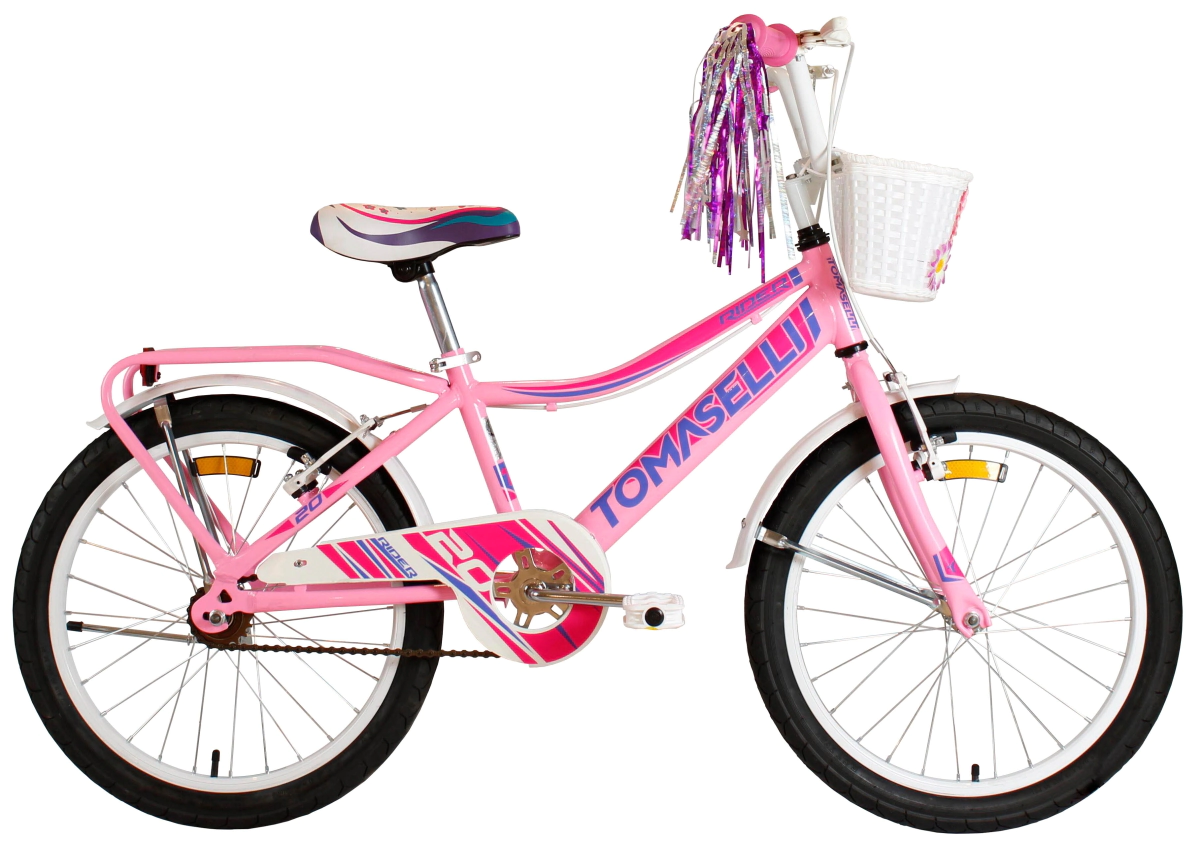 Bicicleta Tomaselli Rider Full Rodado 20 Dama  Rosa-Blanco