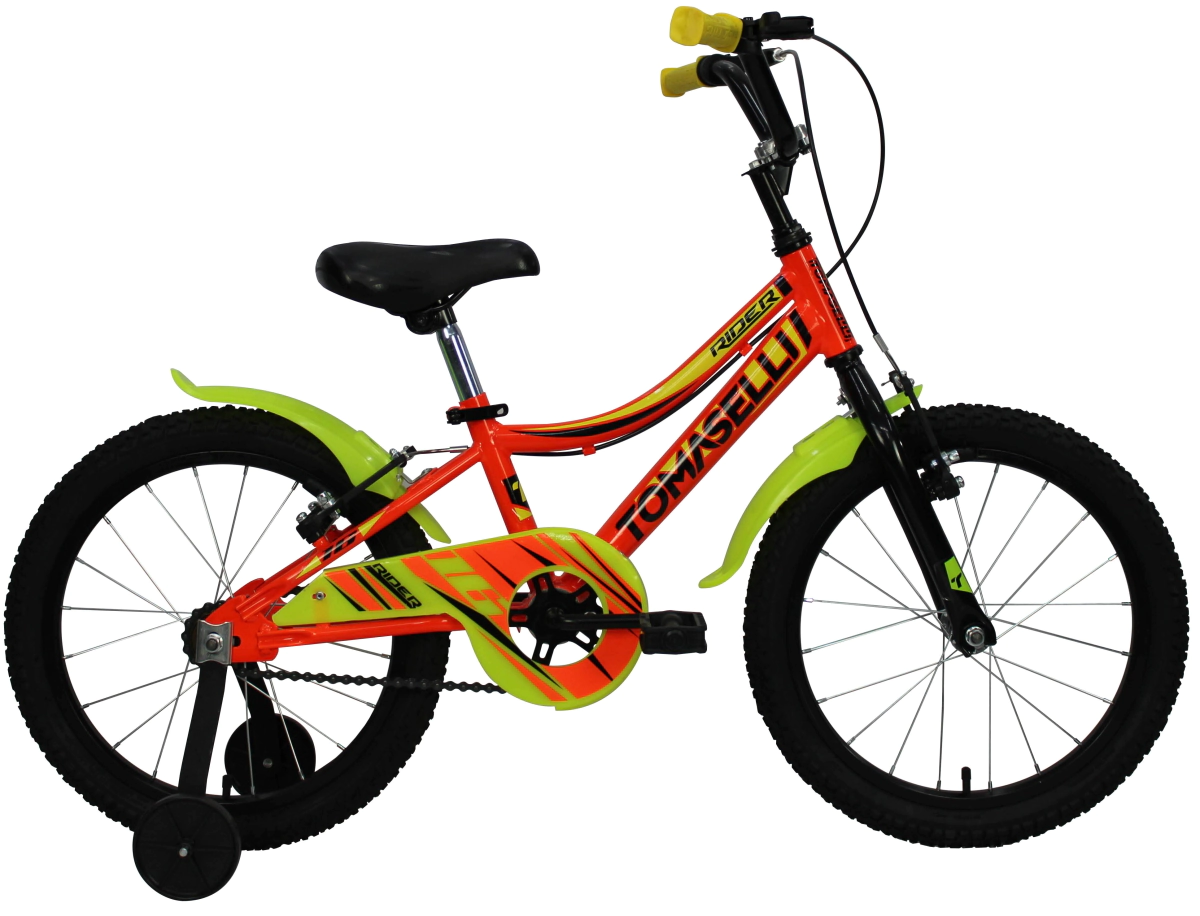 Bicicleta Tomaselli Rider Rodado 16 Unisex  Naranja-Amarillo