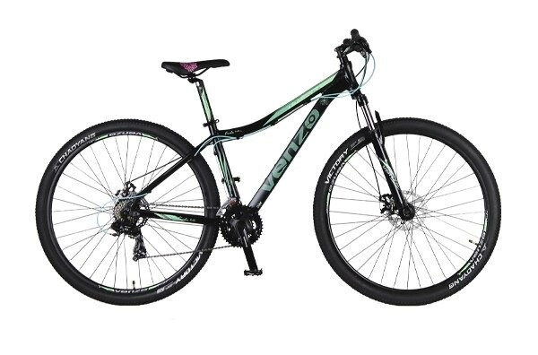Bicicleta Venzo Frida Belle Rodado 29 - 21 Vel Fr Disco Hidra�lico 18 Negro-Aguamarina