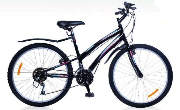 Bicicleta Kuwara New Onna Rodado 24  - 21 Vel  Negro