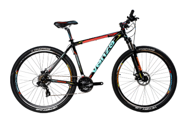 Bicicleta Venzo Skyline Hidr R29 21 Vel Shimano Fr Disc Hidr 22 Negro-amarillo- naranja