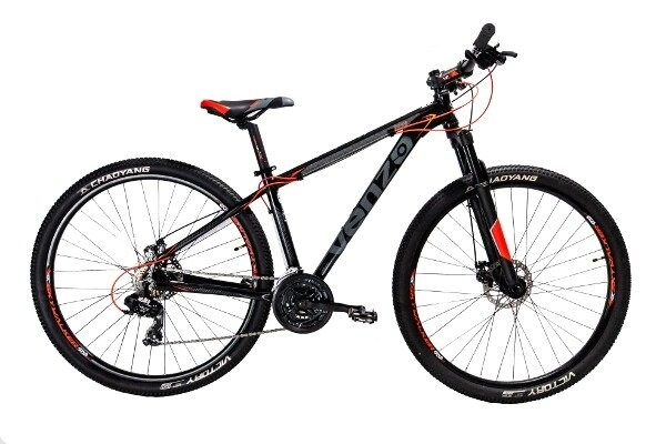 Bicicleta Venzo Skyline Hidr R29 21 Vel Shimano Fr Disc Hidr 22 Negro-Rojo-Celeste