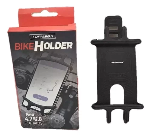 Porta Celular Ajustable Silicona Negro Topmega