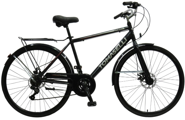 Bicicleta Tomaselli Urban Acero Rodado 28 - 21 Vel Shimano  Negro