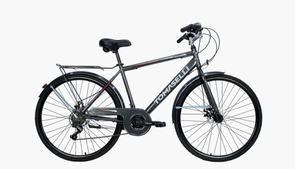 Bicicleta Tomaselli Urban Acero Rodado 28 - 21 Vel Shimano  Gris
