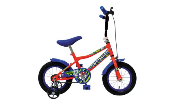 Mini Bicicleta Tomaselli Rodado 12 Var�n con C�mara y Rayos  Naranja-Amarillo