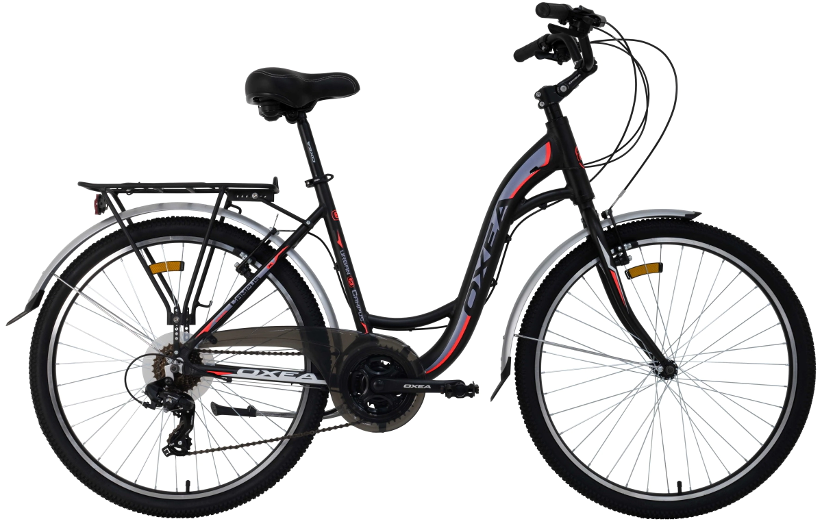 Bicicleta Oxea Campus Rodado 26 - 21 Vel. Shimano  Negro-Verde-Rojo