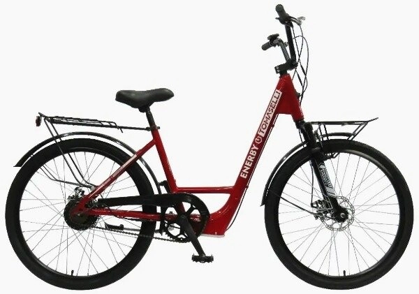 Bicicleta El�ctrica E-BIKE Tomaselli Enerby Rodado 26  Rojo-Blanco