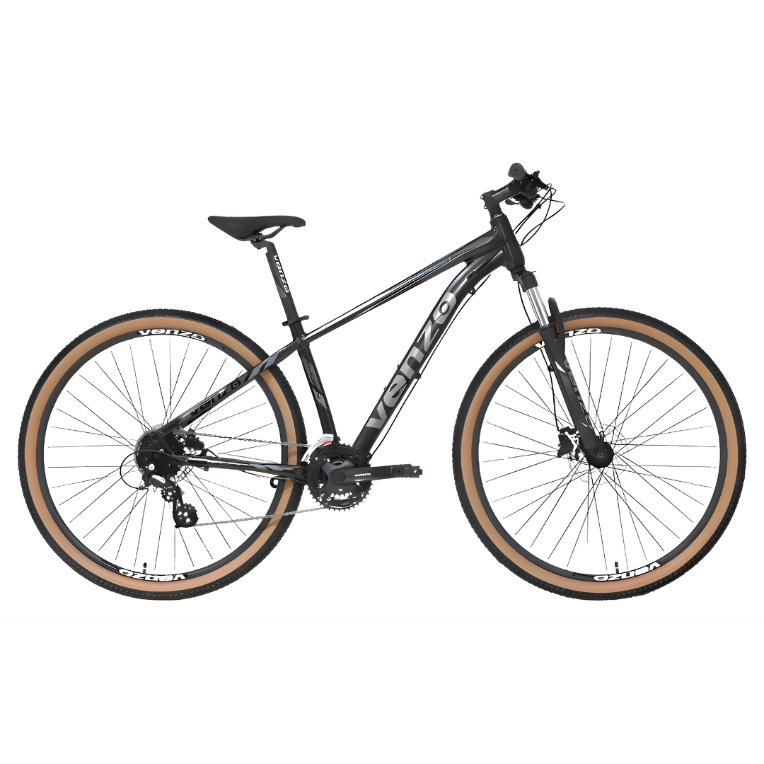 Bicicleta Venzo Thorn Rodado 29 - 24 Vel. SHIMANO 18 Negro-Gris