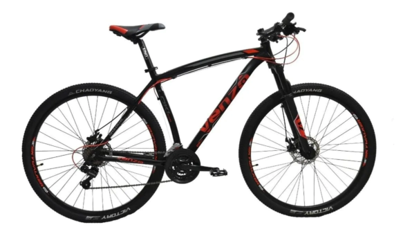 Bicicleta Venzo Loki Mec Rodado 29 - 21V Shimano Disc Mec 18 Negro-Rojo