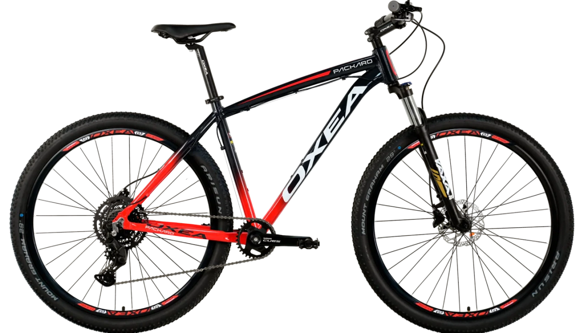 Bicicleta Oxea Packard Altus Rodado 29 - 27 Vel Fr Hidr M Negro-Rojo