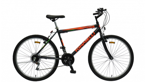 Bicicleta Tomaselli TRB Rodado 26 - 21 Velocidades  Negro-Naranja
