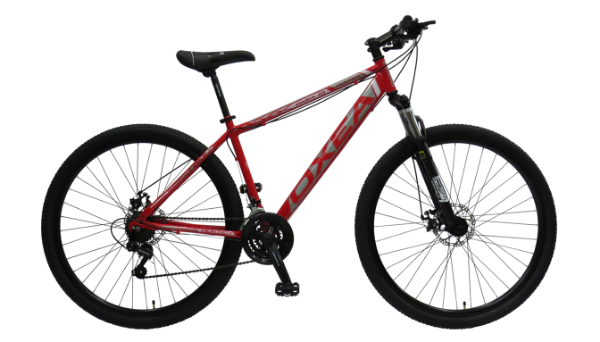 Bicicleta Oxea Hunter Rodado 29 - 21 Vel Shimano  Rojo-Gris-Blanco