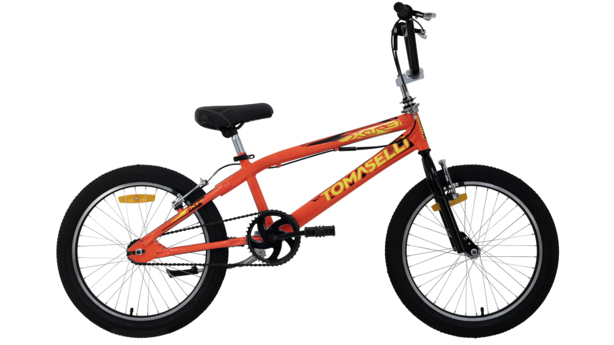 Bicicleta Tomaselli BMX XT3 Rodado 20 con Rotor  Naranja-Negro