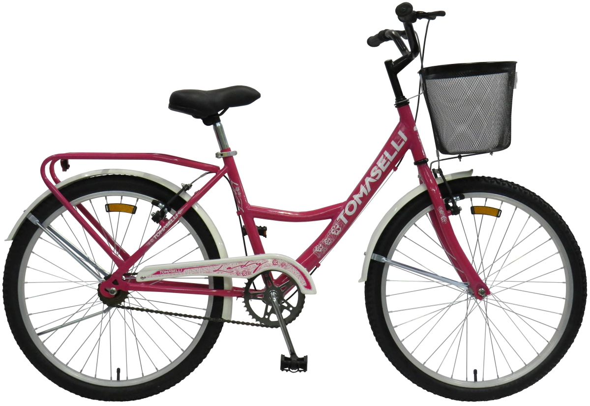Bicicleta Tomaselli Lady Rodado 24  Fucsia-Blanco