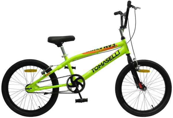 Bicicleta BMX Tomaselli Fanatics Rodado 20  Amarillo-Negro