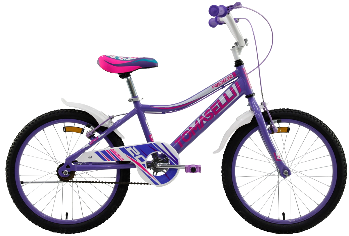 Bicicleta Tomaselli Rider Rodado 20 Dama  Lila-Blanco